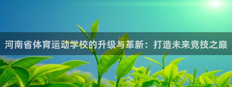 米兰体育官网下载是干嘛的公司：河南省体育运动学校的升级与革新